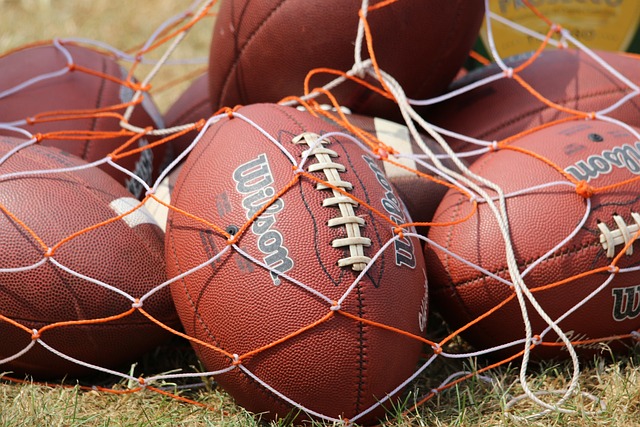 American-Footballs-in-Netting